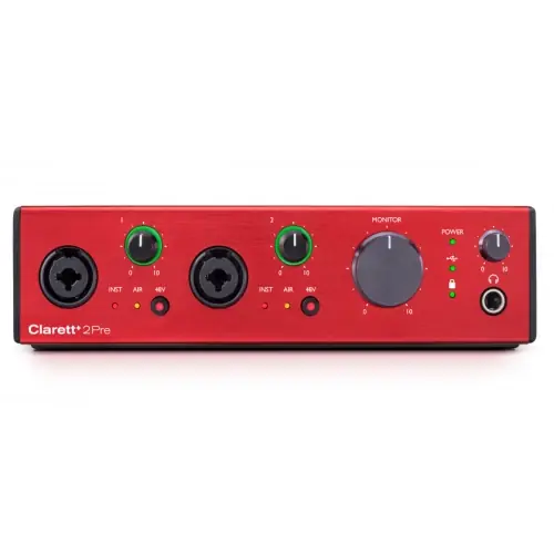 Focusrite Clarett+ 2Pre - interfejs audio USB - Gwarancja 5 lat + HITMAKER pakiet pluginów za ponad 5000ZŁ GRATIS!! Dodaj do koszyka