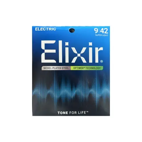 Wyprzedaż Elixir OW 19002 struny do gitary elektrycznej EL 9-42 Optiweb Super Light