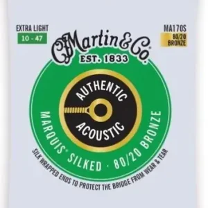 Martin MA170S Extra Light (10-47) Silked Bronze 80/20 struny do gitary akustycznej Nie przegap