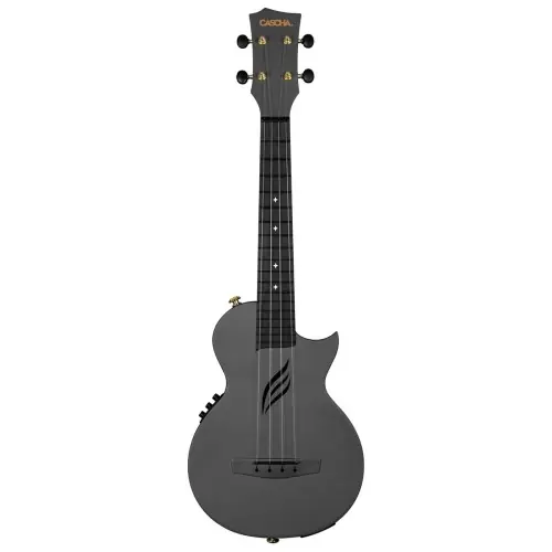 Cascha HH 2258E Carbon Fibre Ukulele Koncertowe BLK Set z pick-upem Łatwy zwrot