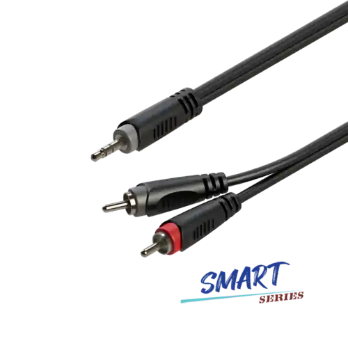 Kup online Kabel audio Jack 3.5mm stereo / 2 x RCA 1m Roxtone SAYC150L1