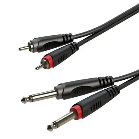 Wybór klientów Roxtone RACC150L6 2xRCA na 2xJack 6,3mm 6m