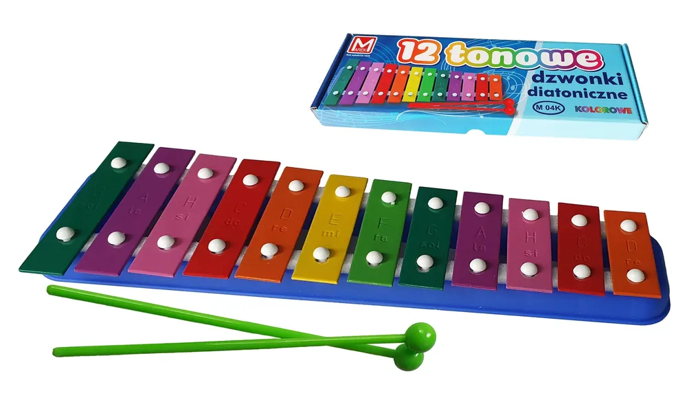 Tylko do końca tygodnia MAREK M04 - Dzwonki diatoniczne 12-tonowe kolorowe