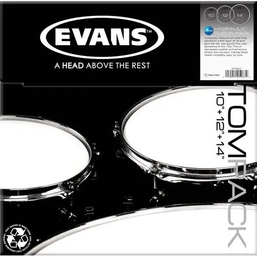 Wyprzedaż Evans TomPack Hydraulic Glass Fusion zestaw naciągów perkusyjnych