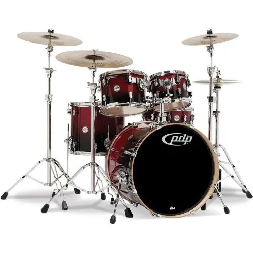 PDP CONCEPT Maple PD805.911 Red to Black Sparkle Fade + Hardware Pack perkusja akustyczna Zniżka