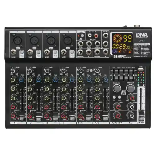 DNA QFX8 analogowy mikser d藕wi臋ku 8 kana艂贸w Blueto Cena promocyjna