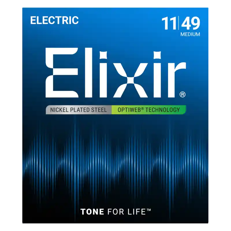Do wyczerpania zapasów Struny Elixir Optiweb do gitary elektrycznej 11-49 19102 Medium