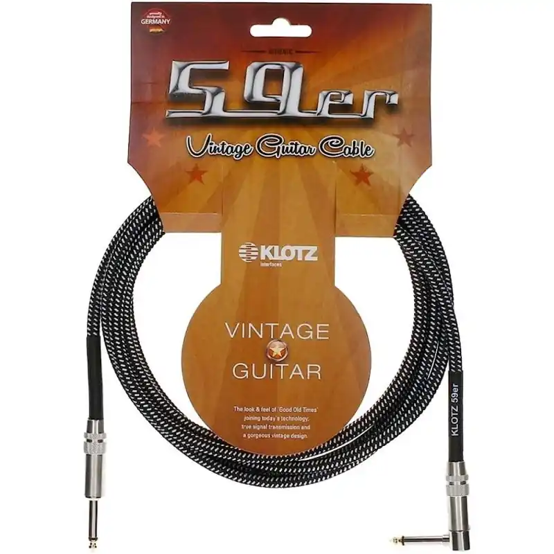 Darmowy zwrot KABEL Klotz VINTAGE 4,5m VINA450 JACK KĄTOWY