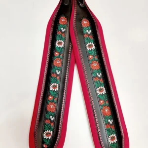 Milene Pas do akordeonu FOLK Pro 80-120 bas贸w, sk贸ra naturalna CZERWONY Rabat