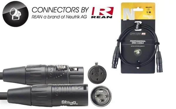Stagg NDX1R-3P kabel DMX 1m przewód DMX Wyjątkowa oferta