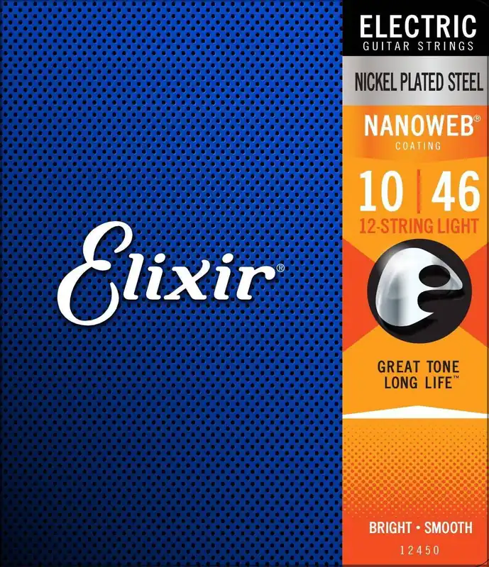 Elixir 12450 NanoWeb 10-46 struny do gitary 12-str elektrycznej Dostępne od ręki