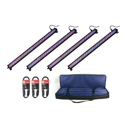 Dodaj do koszyka Led Bar Light GO x 4 szt + Kable SDX 1,5m Stagg + Torba