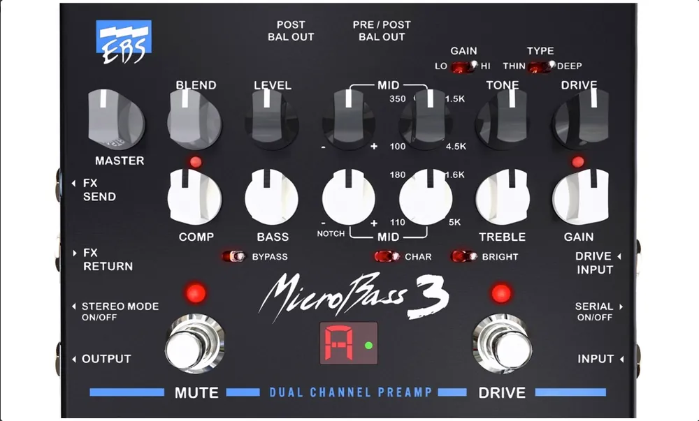 EBS MB3 Microbass 3 podw贸jny preamp do basu Niska cena