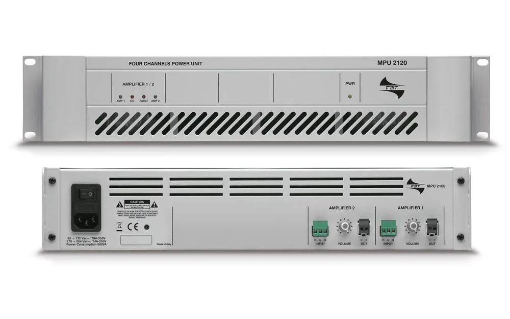 Oferta limitowana FBT MPU 2120 - wzmacniacz mocy linii 100V wzmacniacz instalacyjny
