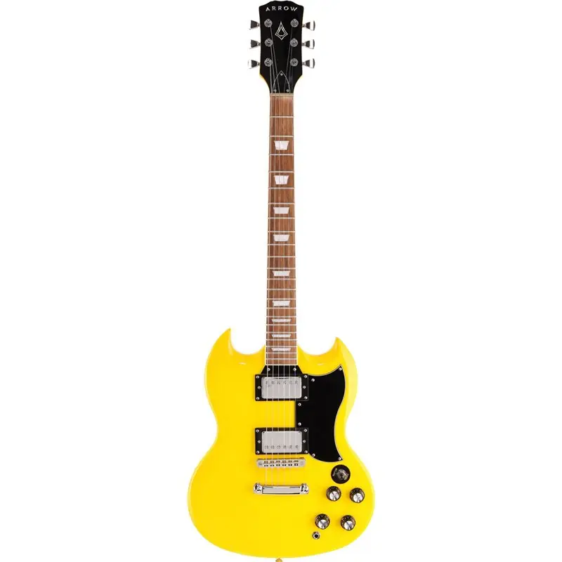 Bezpieczne zakupy Arrow Twincut SG22 Banana Custard gitara elektryczna SG