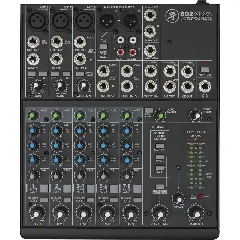 Niska cena Mackie 802VLZ4 Mikser analogowy 8-kanałowy z preampami Onyx i AUX