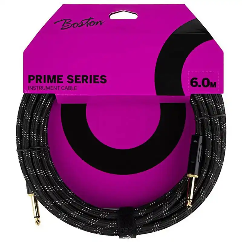 Bezpieczna płatność Boston GCRB-60 Kabel instrumentalny jack–jack 6 m (black tweed)