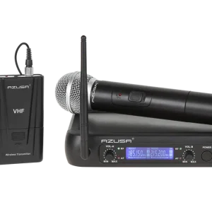 Oferta limitowana Mikrofony bezprzewodowe VHF Azusa WR-358LD do r臋ki+ lavalier