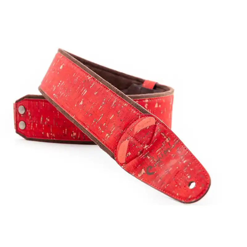 RightOn Straps Cork Red Pas Gitarowy Bezpieczna płatność
