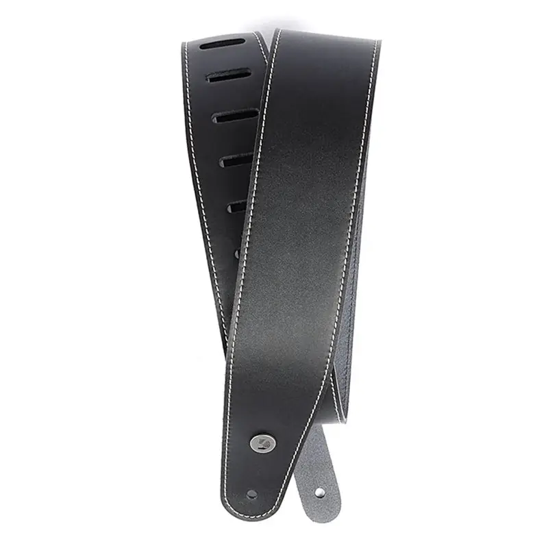 D‘Addario 25LS00-DX Deluxe Leather Skórzany Pasek do Gitary, Czarny Oferta limitowana
