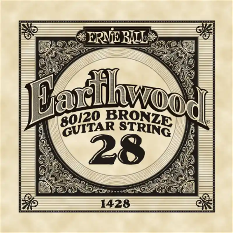 Ekspresowa dostawa Ernie Ball 1428 Earthwood 80/20 Bronze struna pojedyncza 28 do akustycznej