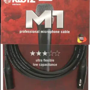 Klotz M1KB1FM0100 kabel mikrofonowy XLR-XLR 1m czarny Łatwy zwrot