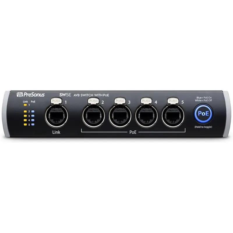 PreSonus SW5E 5-portowy switch AVB z PoE Nie przegap