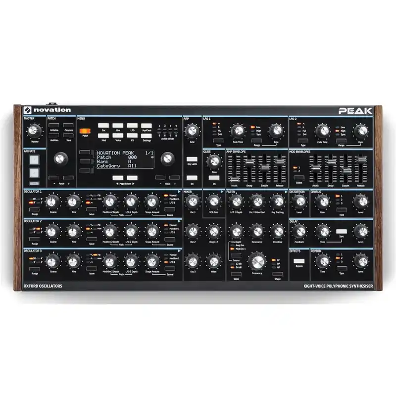Darmowy zwrot Novation Peak 8-głosowy syntezator polifoniczny