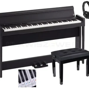 Premium KORG C1 Air BK czarne + ŁAWKA