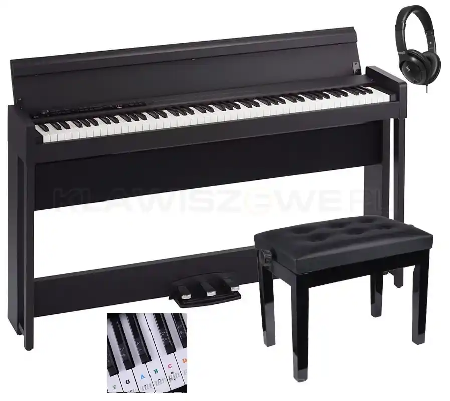 Premium KORG C1 Air BK czarne + ŁAWKA