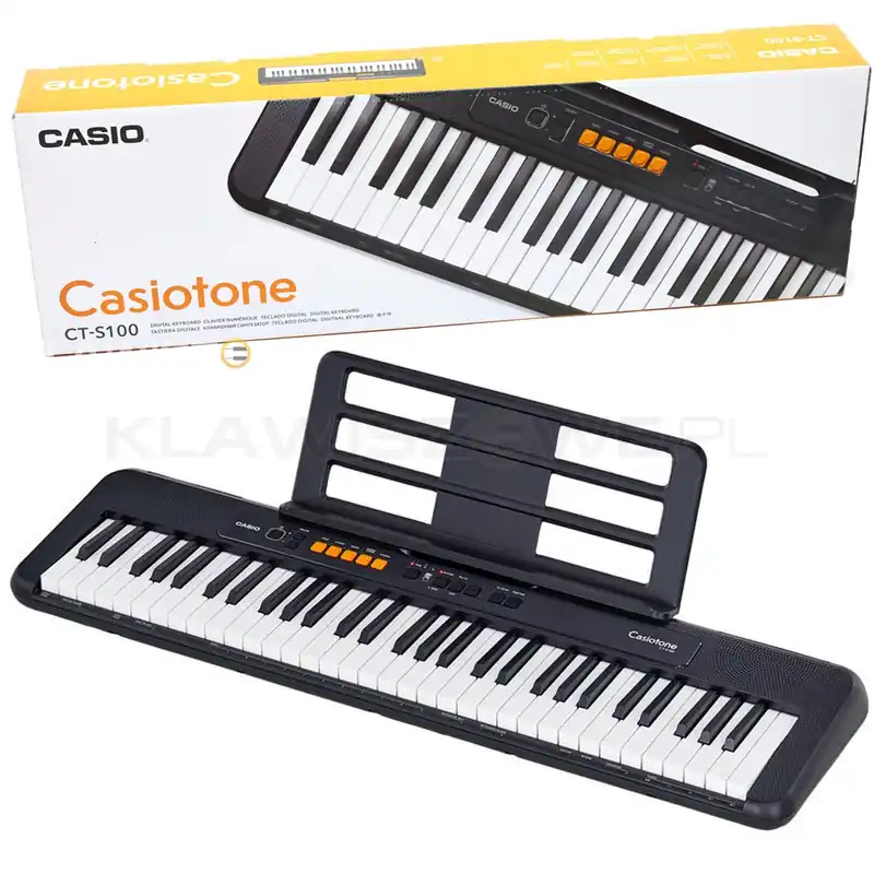CASIO CT-S100 bk (czarny) + naklejki na klawisze Bezpieczne zakupy