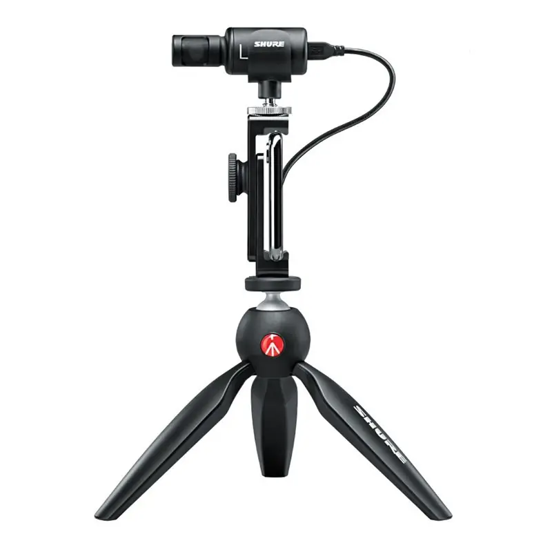Zamów teraz Shure MV88+ Video Kit Mikrofon stereo USB-C/Lightning ze statywem Manfrotto