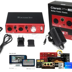 Focusrite Clarett 2 Pre USB Interfejs + przewody Szybka dostawa
