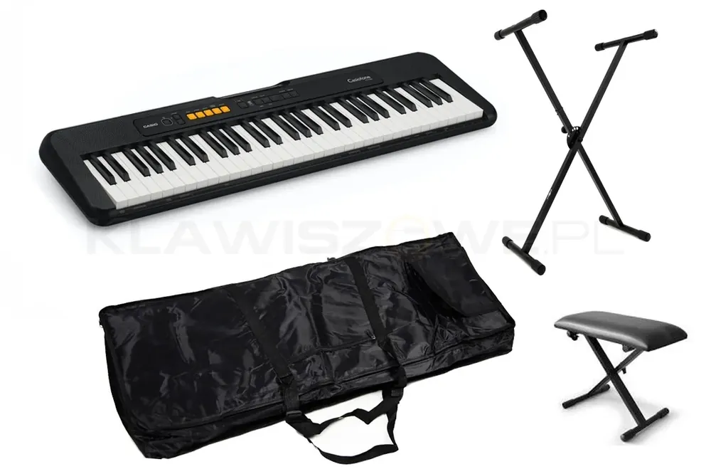 Bestseller CASIO CT-S100 bk (czarny) zestaw złoty