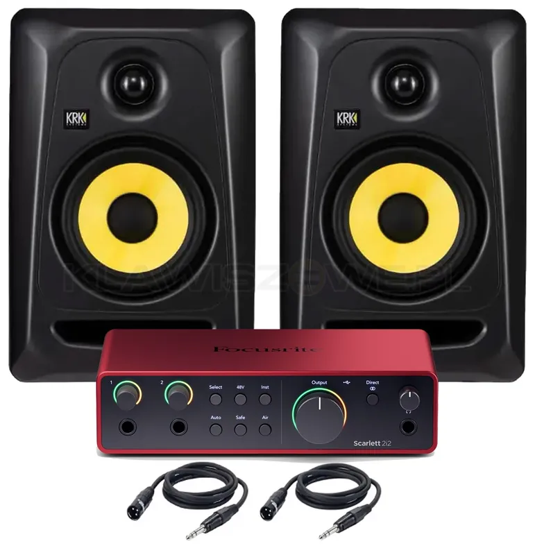 Bezpieczna płatność Zestaw do nagrywania (Focusrite Scarlett 2i2 + KRK Classic 5)