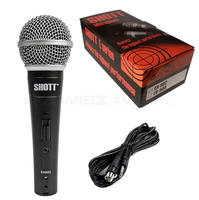 Tylko do końca tygodnia Mikrofon dynamiczny SHOTT EH-002 + przewód