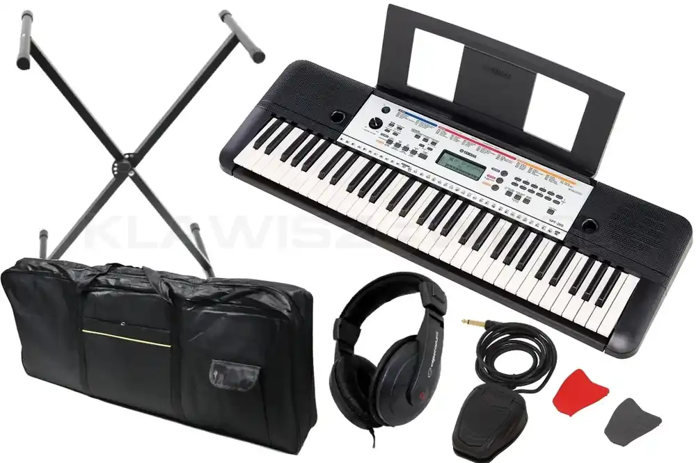 Yamaha YPT-260 + Statyw Pokrowiec Słuchawki Sustain Tani
