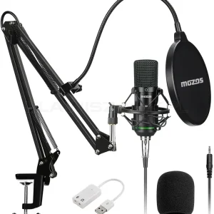 ZESTAW DO NAGRYWANIA MOZOS MKIT-800 PRO v2 XLR/USB (mikrofon kosz pop filtr statyw kable interfejs) Łatwy zwrot