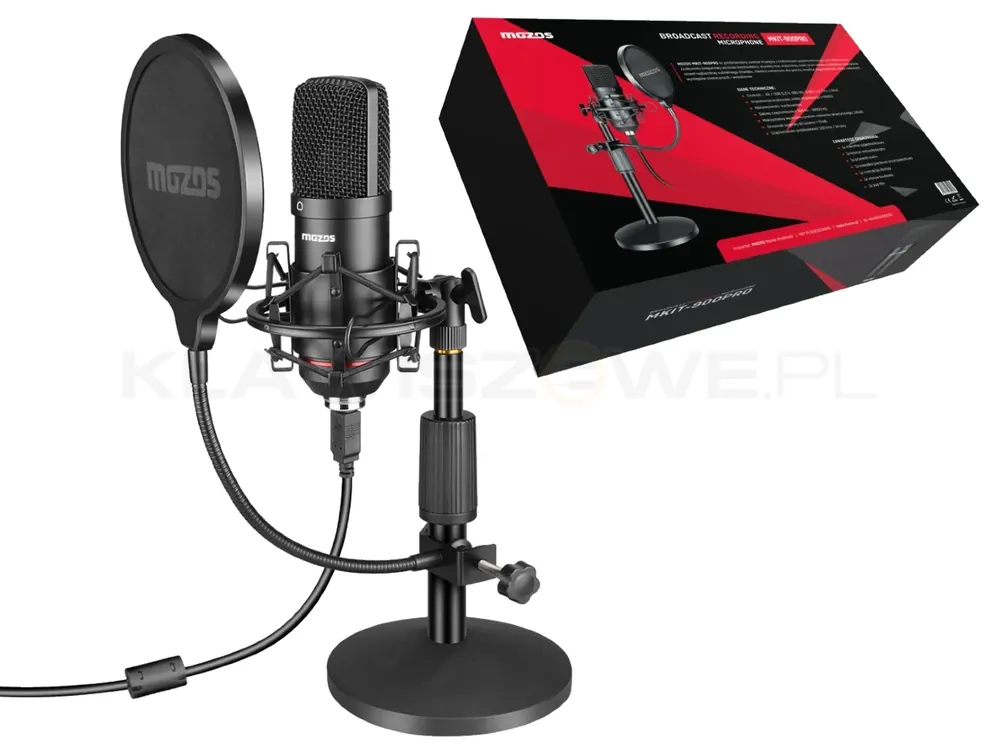 Wyprzedaż ZESTAW DO NAGRYWANIA MOZOS MKIT-900 PRO MIKROFON USB