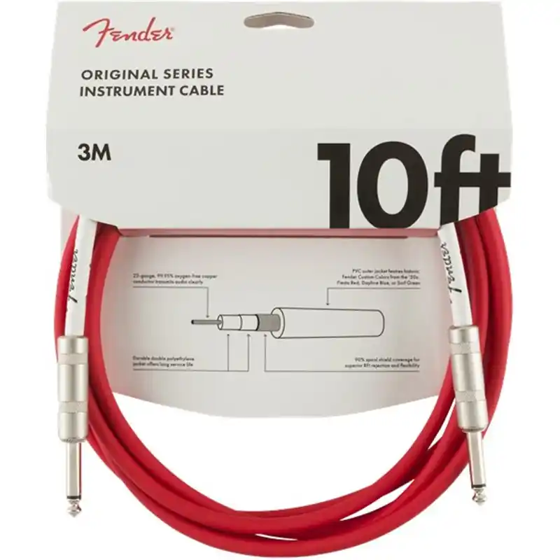 Wyjątkowa oferta Fender Original Series Instrument Cable, 3m Fiesta Red