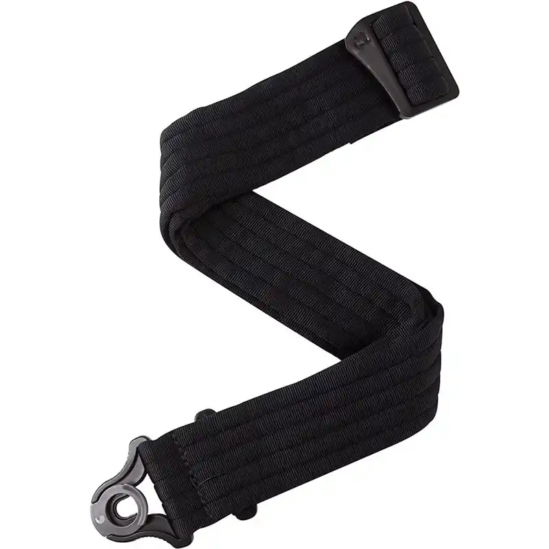 Niska cena D‘Addario 50BAL01 Auto Lock Guitar Strap, Black Padded Stripes Pas Gitarowy z blokadą