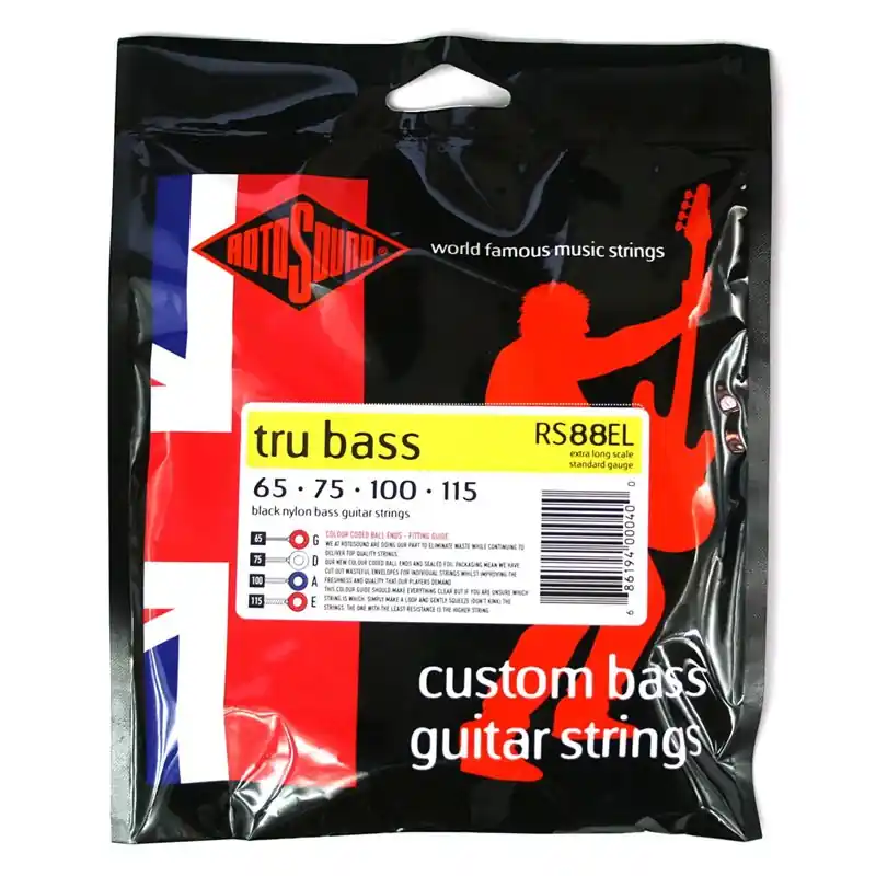 Kup online Rotosound RS88EL /65-115/ do basu 4 str black nylon szlify