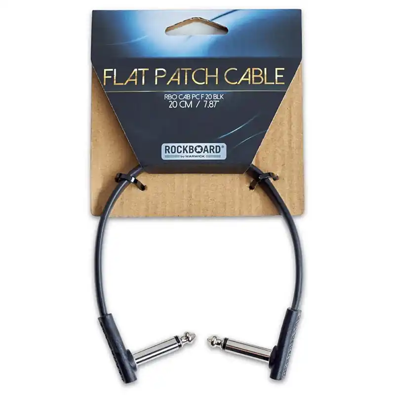 Tani RockBoard Flat Patch Cable, Black, 20 cm