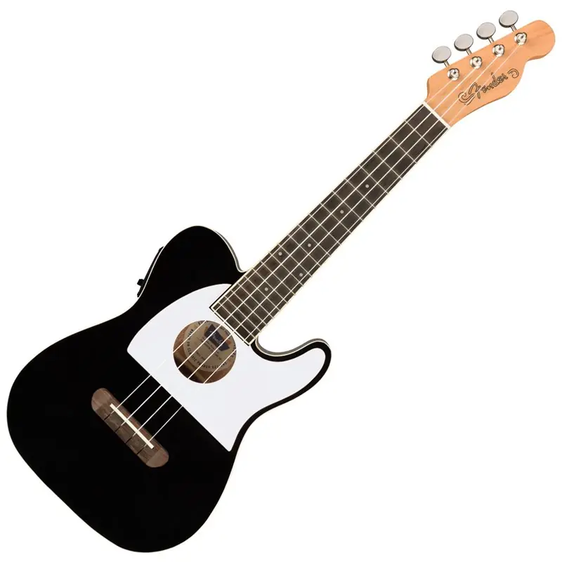 Nowość Fender Fullerton Tele Ukulele BK Ukulele Koncertowe z elektroniką