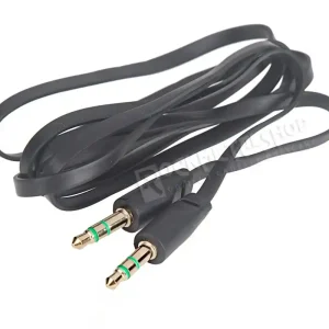 Wyjątkowa oferta przewód audio płaski FAT SLIM - JACK /JACK stereo mały (3.5mm) / 1m czarny