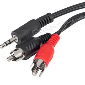 przewód audio 2 x RCA (cinch) - mały jack (3.5mm) stereo / 1,5m Bezpieczne zakupy