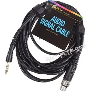 Premium przewód audio BOSTON XLR żeński - DUŻY JACK STEREO (6.3mm) / 3m