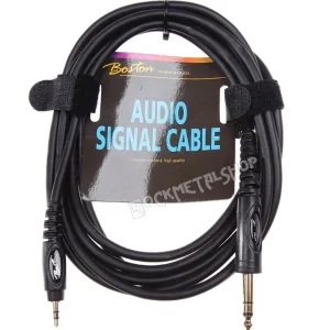 przewód audio BOSTON DUŻY JACK (6.3mm) stereo - MAŁY JACK (3.5mm) stereo / 3m Hit cenowy