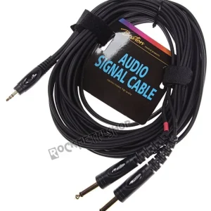 Dodaj do koszyka przewód audio BOSTON 2x JACK MONO duży (6.3mm) - JACK STEREO mały (3.5mm) / 9m
