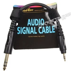 przewód audio BOSTON DUŻY JACK (6.3mm) stereo - MAŁY JACK (3.5mm) stereo / 30cm Ostatnia szansa